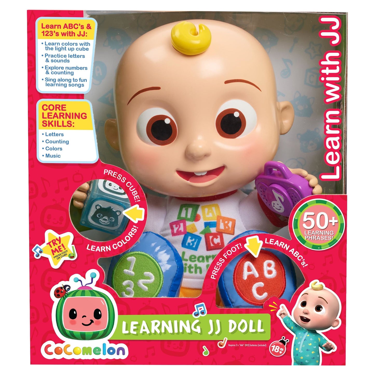 , JJ Learning Doll, Includes Lights and Sounds, Baby and Toddler Toy