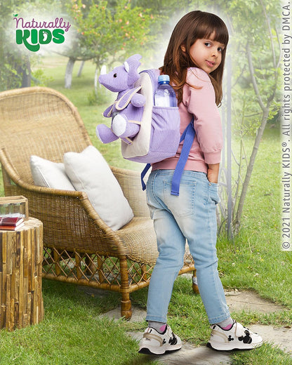 Purple Dinosaur Toys for Girls, Triceratops Toy, Dinosaur Gifts for 2 3 Year Old Girls, Toddler Backpack