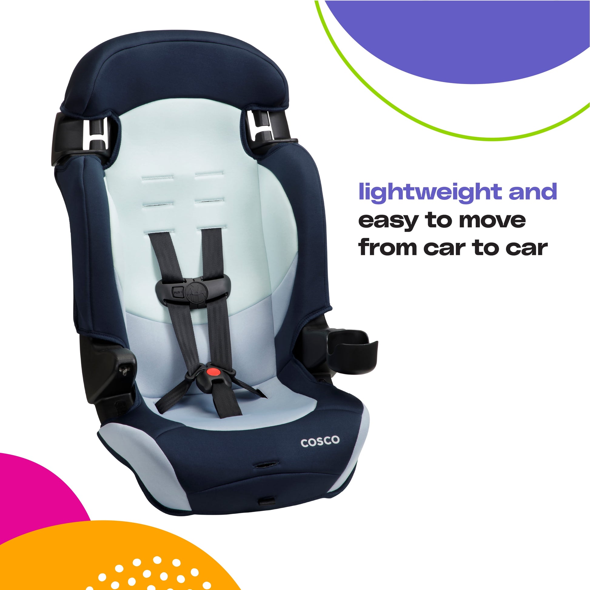 Finale DX 2-In-1 Booster Car Seat, Rainbow, Toddler, Unisex