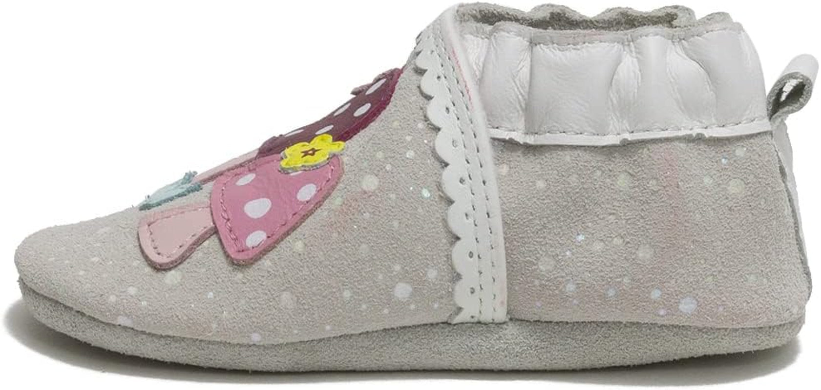 Baby Girls Soft Soles, Mushroom Grey Suede, 18-24 Months