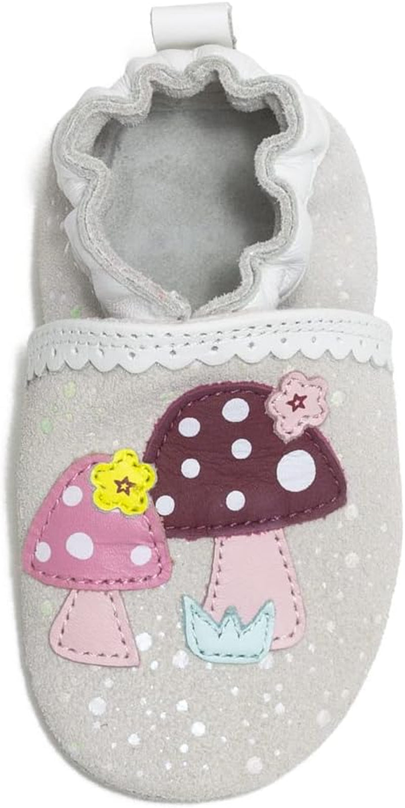 Baby Girls Soft Soles, Mushroom Grey Suede, 18-24 Months