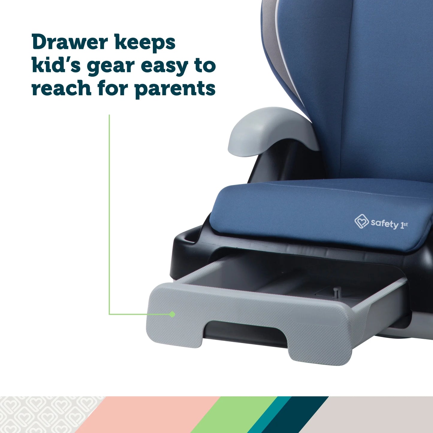 Store 'N Go Sport Booster Car Seat, Dusted Indigo, Toddler, Unisex