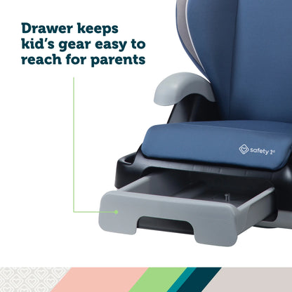 Store 'N Go Sport Booster Car Seat, Dusted Indigo, Toddler, Unisex