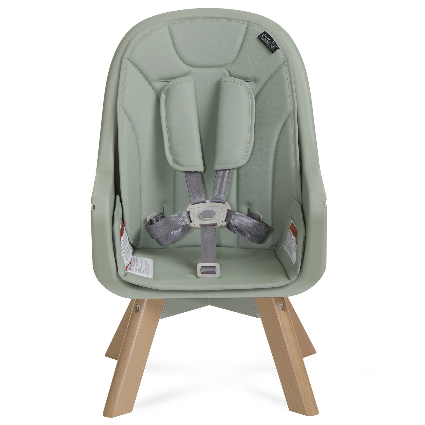 Zoodle 2-In-1 High Chair Booster Feeding Chair with Modern Design, Sage Green (Model #254)