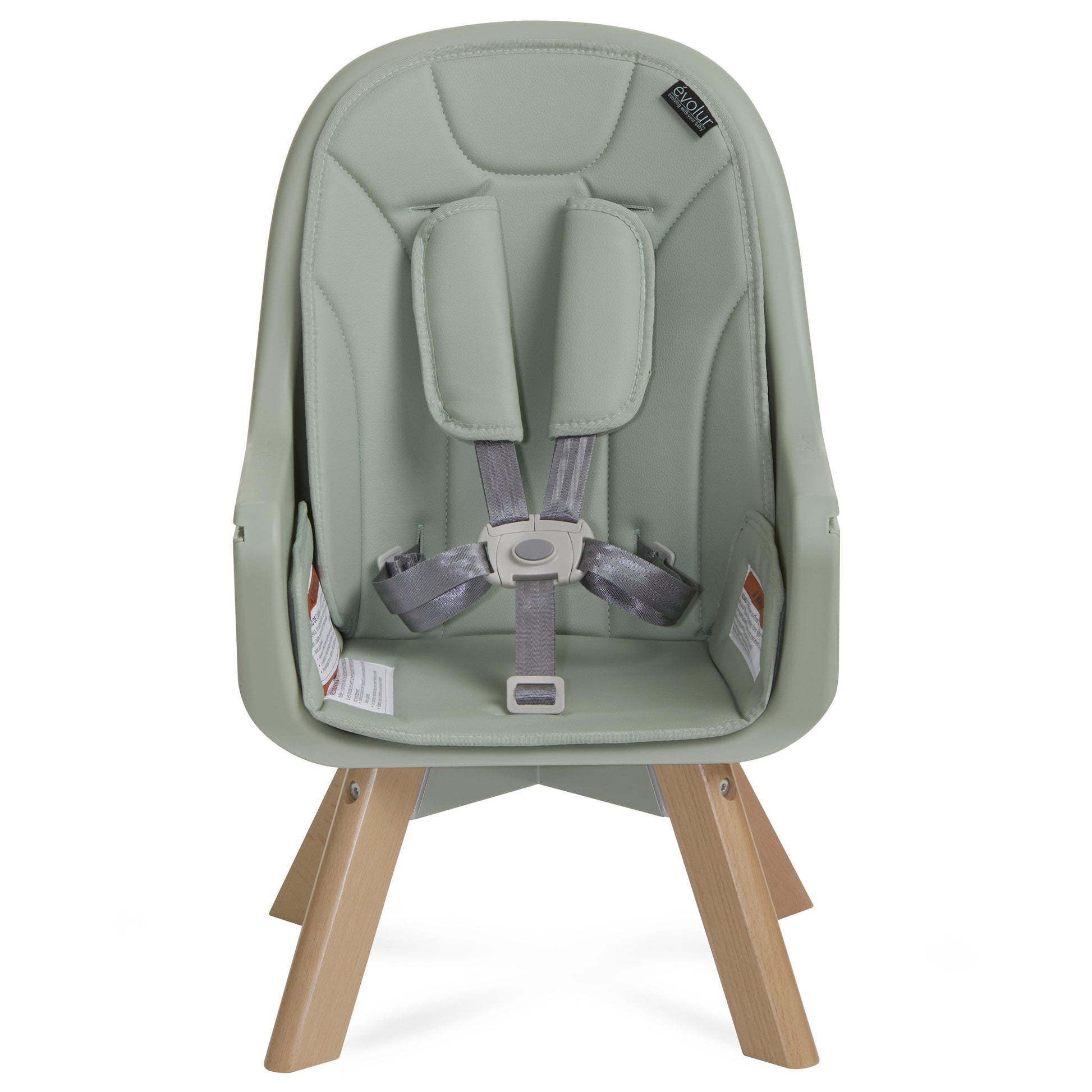 Zoodle 2-In-1 High Chair Booster Feeding Chair with Modern Design, Sage Green (Model #254)
