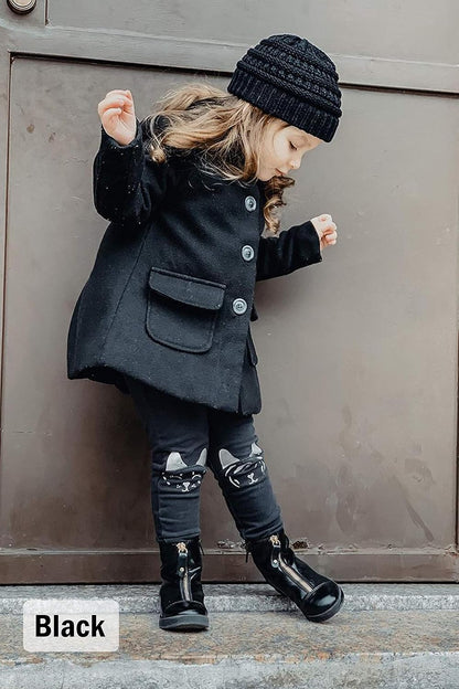 Kids Cozy Ribbed Beanie - Warm Winter Knit Cap for Toddlers