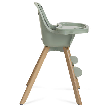 Zoodle 2-In-1 High Chair Booster Feeding Chair with Modern Design, Sage Green (Model #254)