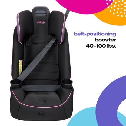 Easy Elite Slim All-In-One Convertible Car Seat, Pink Rings, Infant & Toddler, Unisex