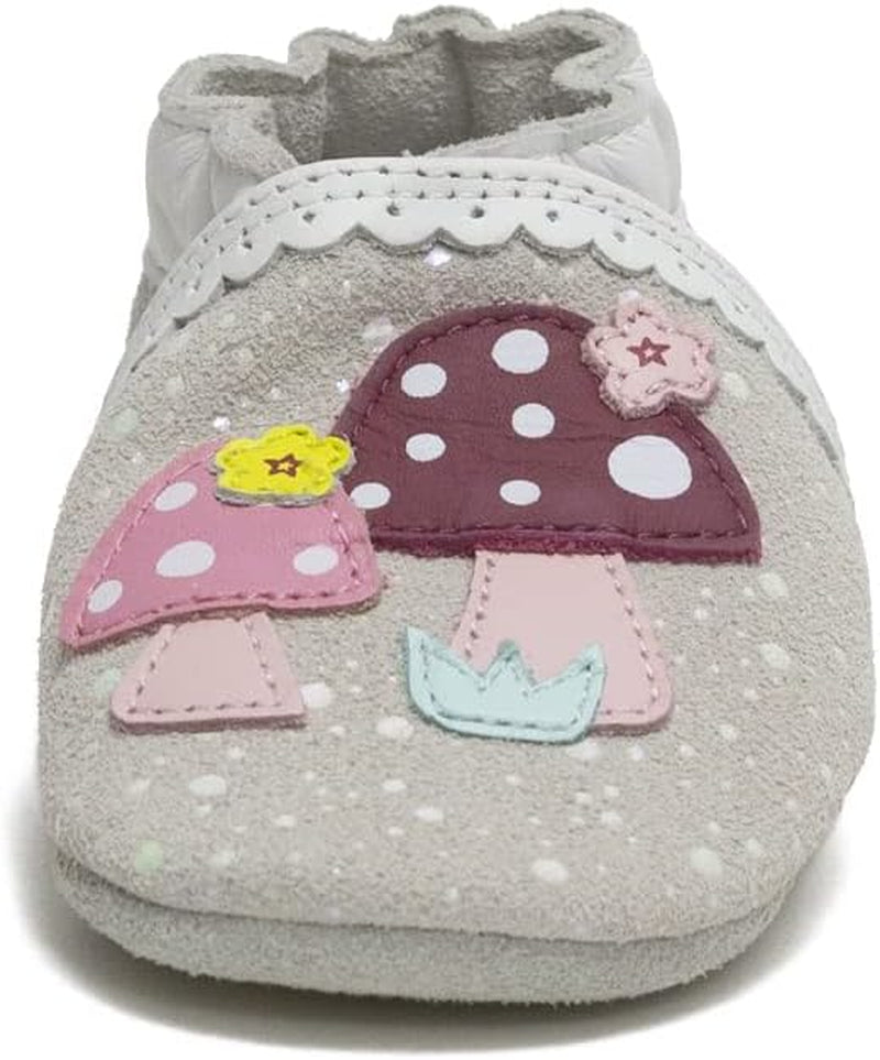 Baby Girls Soft Soles, Mushroom Grey Suede, 18-24 Months