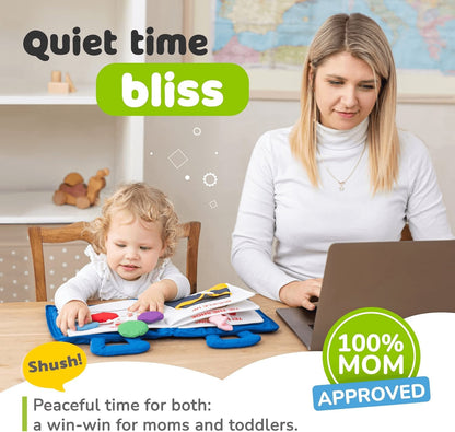 Toddler Travel Toys for Airplane and Car Rides, Busy Book for Toddlers 1-3