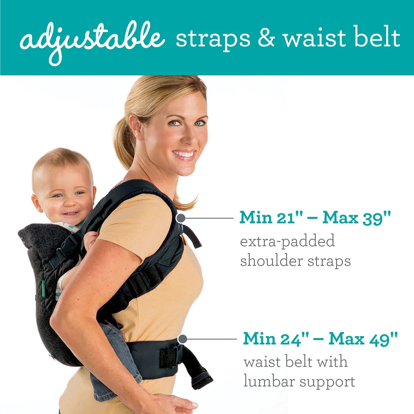 Flip 4-In-1 Convertible Baby Carrier, 4-Position, 8-32Lb, Black