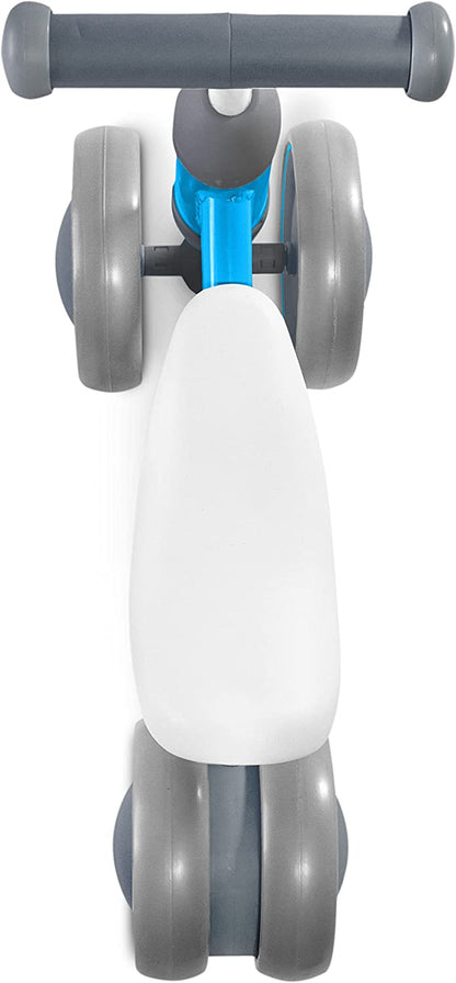 Balance Bike for 1 Year Old, Riding Toys for 9-24 Months Boys Girls, No Pedal 4 Wheels Bicycle, First Birthday Gift, Toddler Bike to Help Start Riding