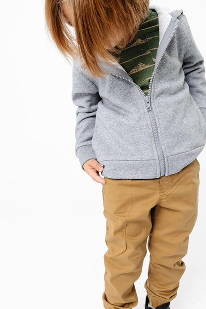 Zip up Hoodie - Made of Ultra-Soft, Breathable Luxe French Terry Fabric, Baby Hoodie and Toddler Jacket - Fashionable Baby Girl Clothes and Baby Boy Clothes, Size 4T, Gray