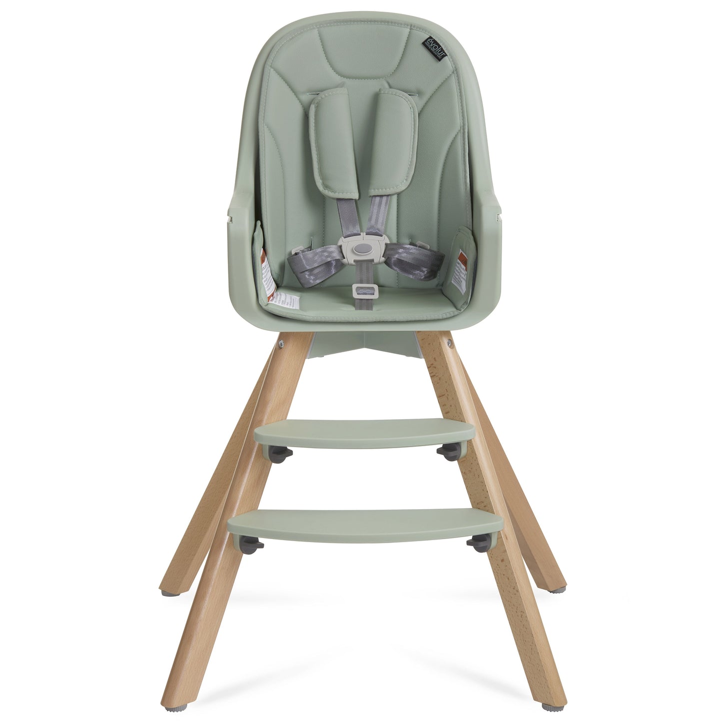 Zoodle 2-In-1 High Chair Booster Feeding Chair with Modern Design, Sage Green (Model #254)