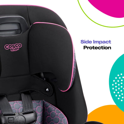 Easy Elite Slim All-In-One Convertible Car Seat, Pink Rings, Infant & Toddler, Unisex