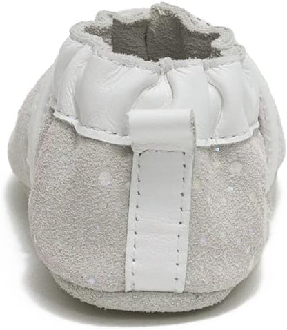 Baby Girls Soft Soles, Mushroom Grey Suede, 18-24 Months