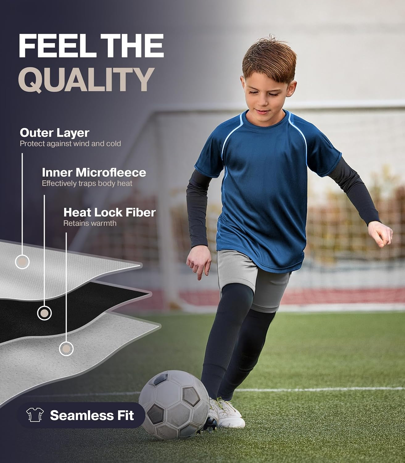 Thermal Underwear for Kids, Boys Thermal Underwear Set, Base Layers for Skiing, Long Johns for Boys Kids