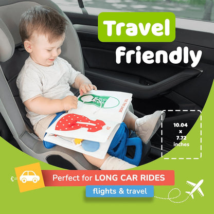 Toddler Travel Toys for Airplane and Car Rides, Busy Book for Toddlers 1-3