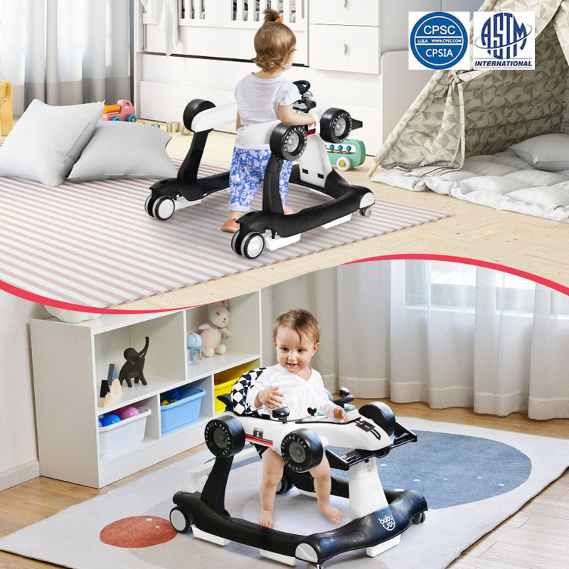 4-In-1 Foldable Activity Push Walker with Adjustable Height