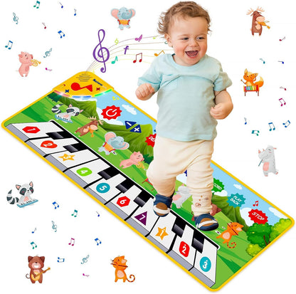 Kids Musical Piano Mats, Dance Mat Gifts Toys for 1 2 3 4 5 6 Year Old Girls Boy