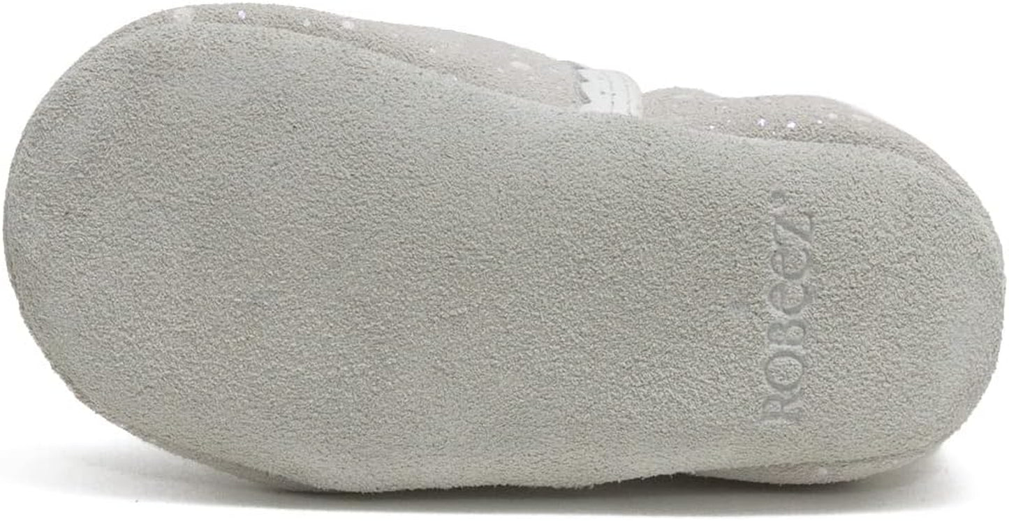 Baby Girls Soft Soles, Mushroom Grey Suede, 18-24 Months