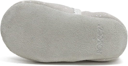 Baby Girls Soft Soles, Mushroom Grey Suede, 18-24 Months