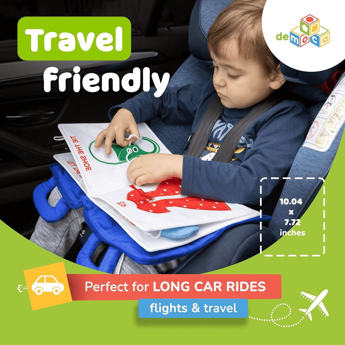 Toddler Travel Toys for Airplane and Car Rides, Busy Book for Toddlers 1-3