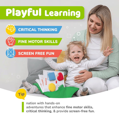 Toddler Travel Toys for Airplane and Car Rides, Busy Book for Toddlers 1-3