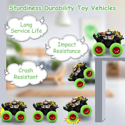 Monster Truck Toy Friction Car for Kid Toddler 360° Rotating (2 Pack)