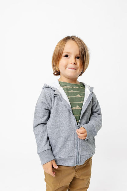 Zip up Hoodie - Made of Ultra-Soft, Breathable Luxe French Terry Fabric, Baby Hoodie and Toddler Jacket - Fashionable Baby Girl Clothes and Baby Boy Clothes, Size 4T, Gray