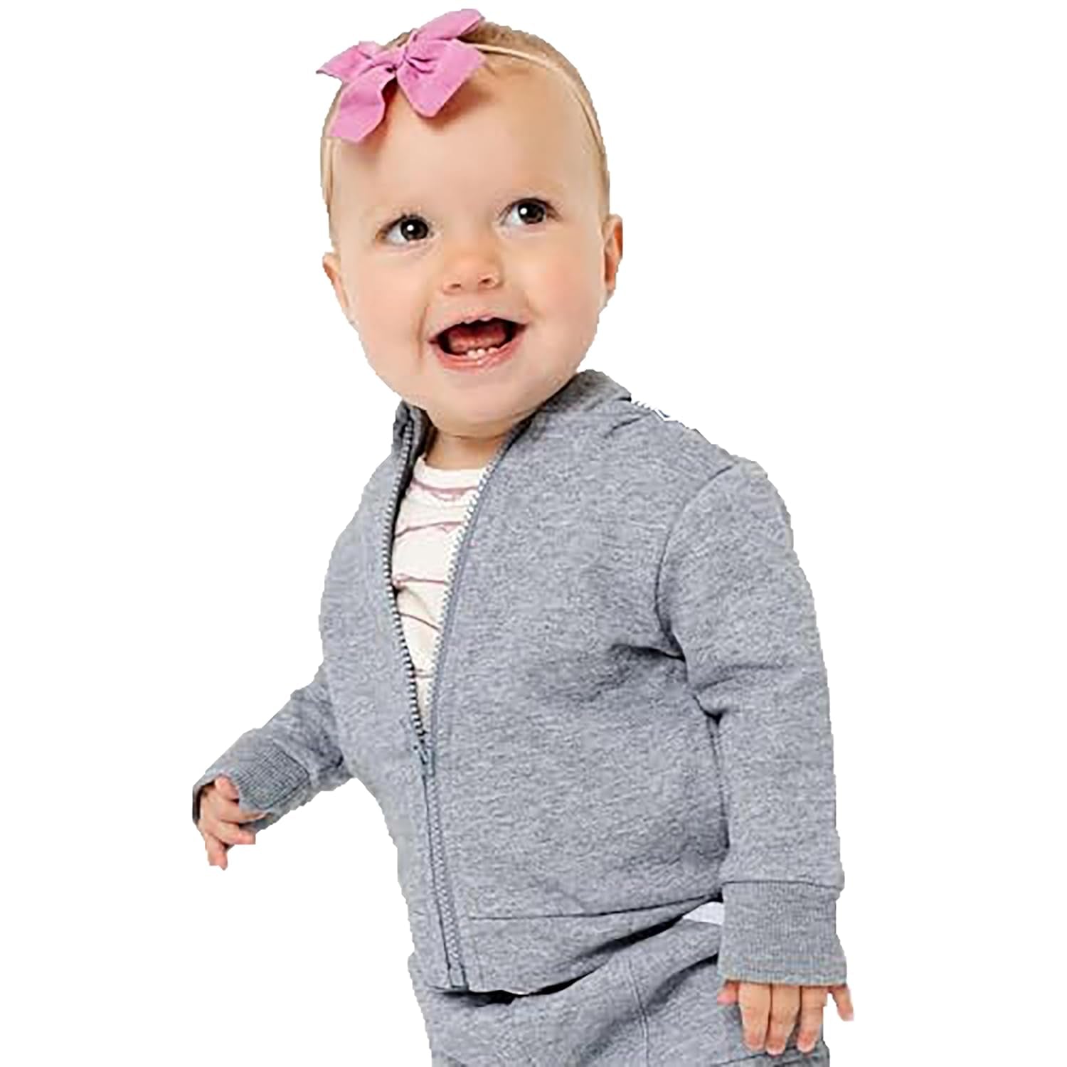 Zip up Hoodie - Made of Ultra-Soft, Breathable Luxe French Terry Fabric, Baby Hoodie and Toddler Jacket - Fashionable Baby Girl Clothes and Baby Boy Clothes, Size 4T, Gray