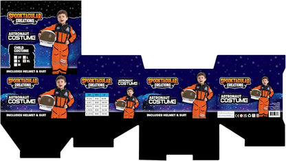 Astronaut Costume with Helmet, Space Suit for Toddler, Kids Astronaut Halloween Costume for Cosplay