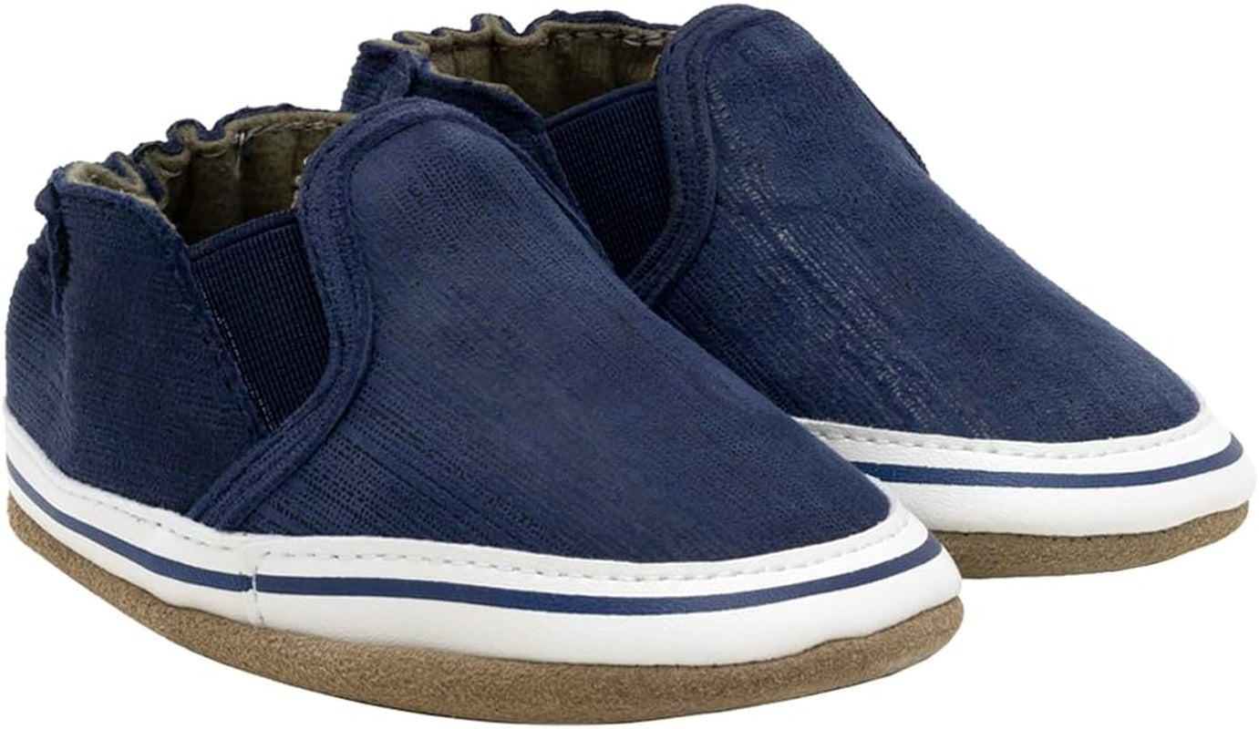 Baby Boys and Unisex Soft Soles Slip-Resistant Crib Shoes Slippers Moccasins for Infant and Toddler, 0-24 Months