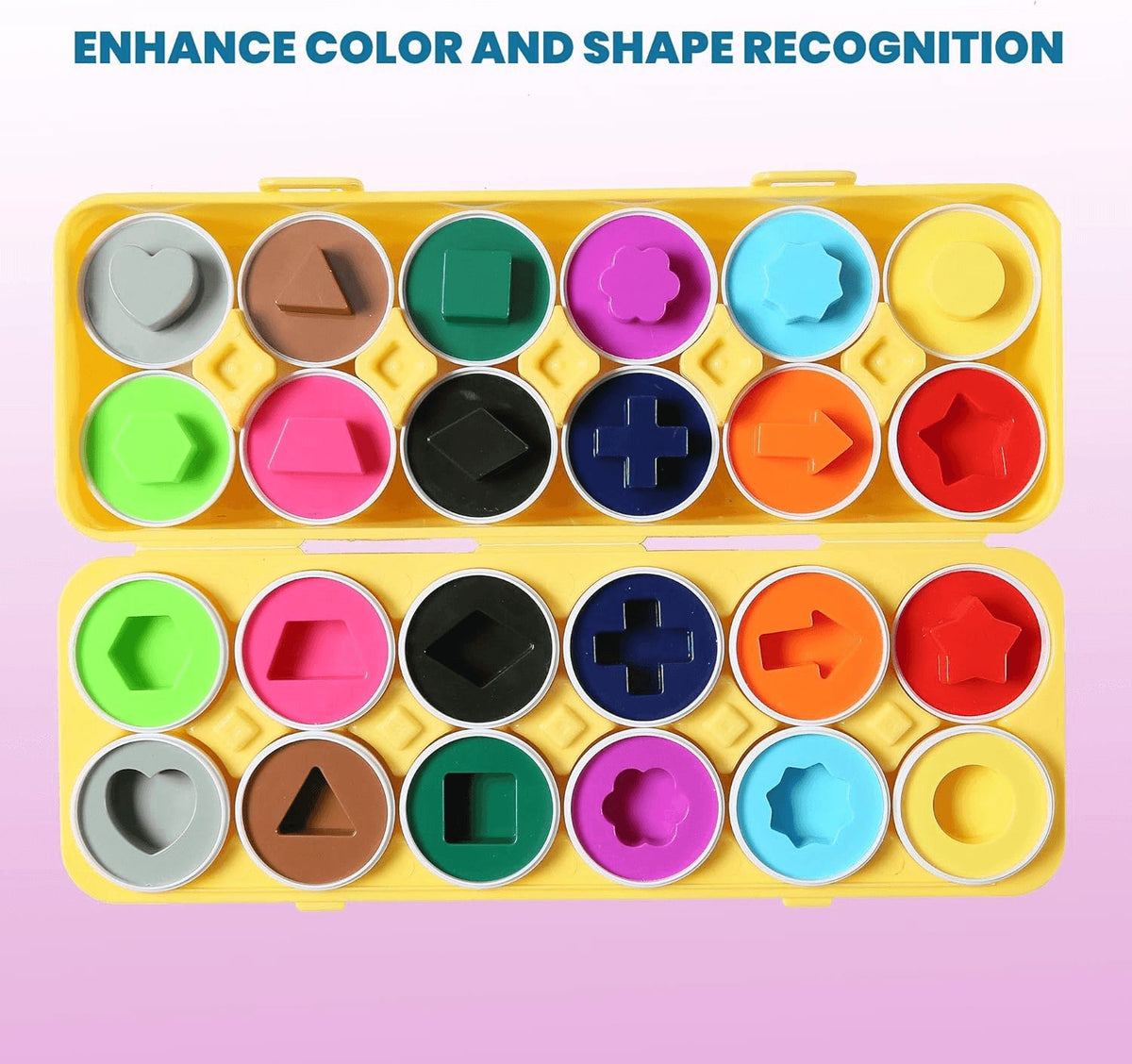 Fun Easter Egg Matching Toy Set (12 Eggs), Shape Recognition