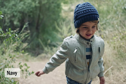 Kids Cozy Ribbed Beanie - Warm Winter Knit Cap for Toddlers