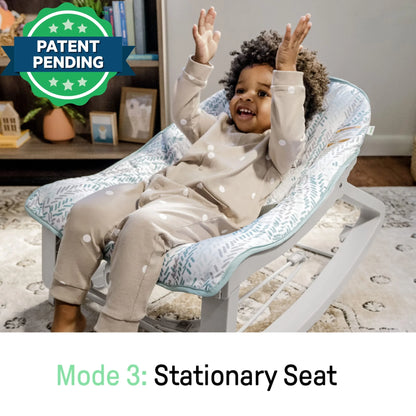 Keep Cozy 3-In-1 Vibrating Infant & Toddler Baby Bouncer and Rocker Chair, Gray