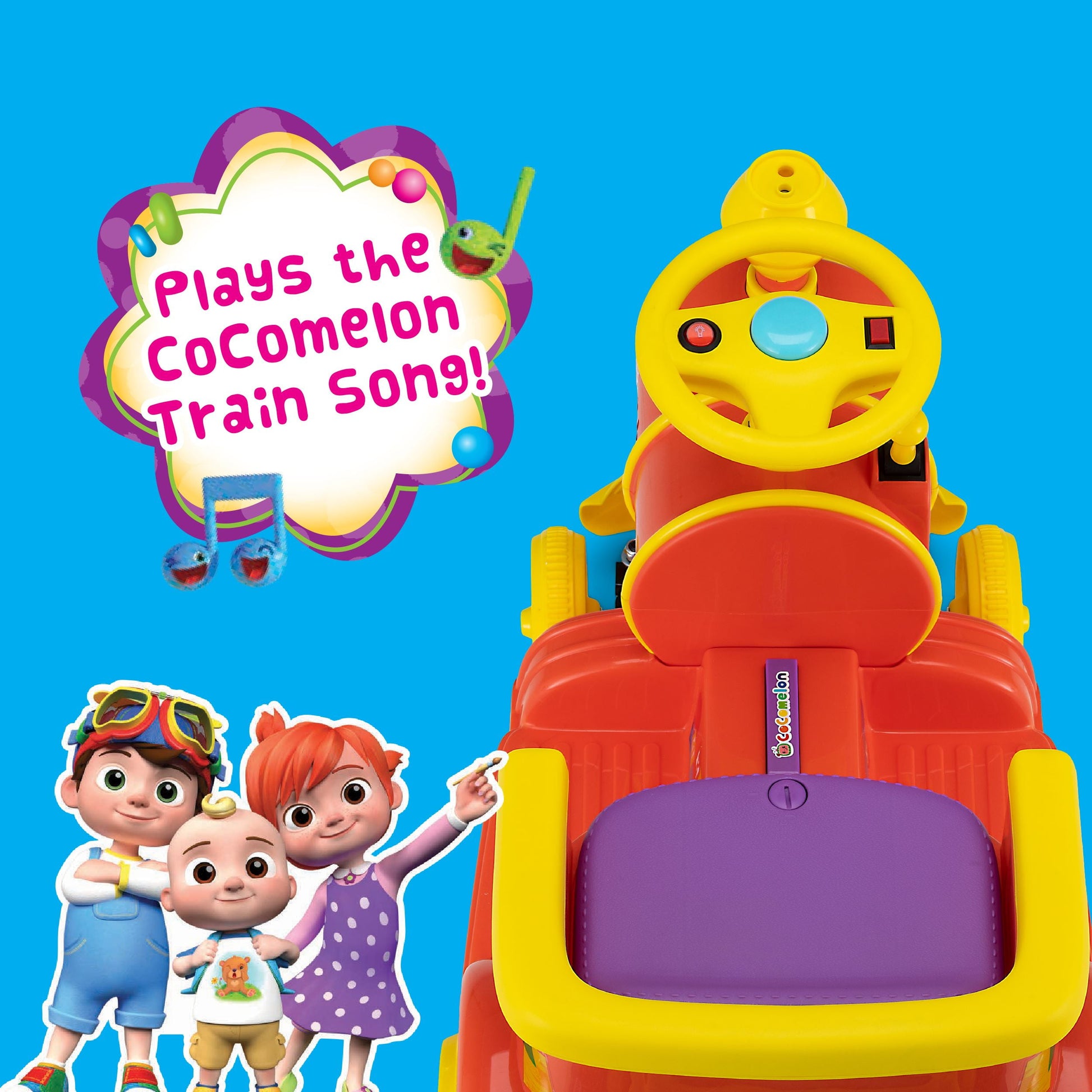 Choo Choo Train 6V Ride-On Toddler Toy up to 44 Lbs.