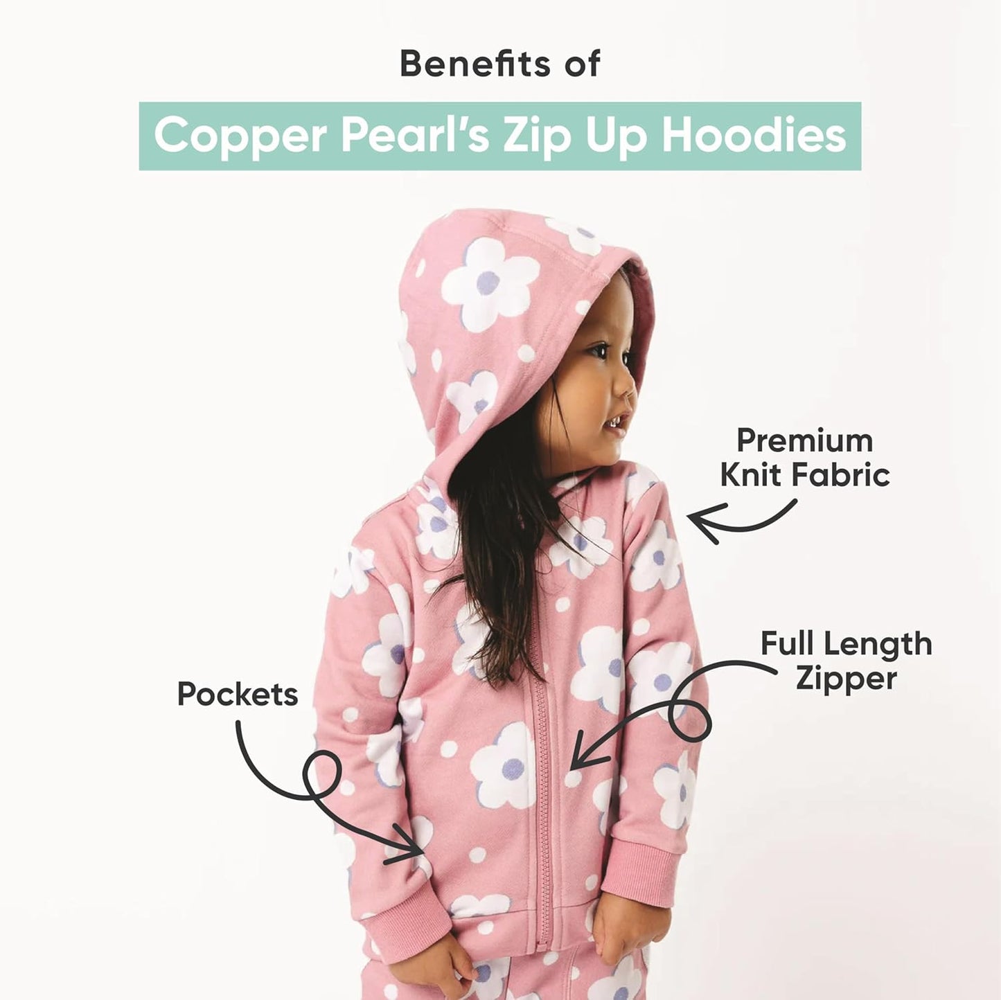 Zip up Hoodie - Made of Ultra-Soft, Breathable Luxe French Terry Fabric, Baby Hoodie and Toddler Jacket - Fashionable Baby Girl Clothes and Baby Boy Clothes, Size 4T, Gray